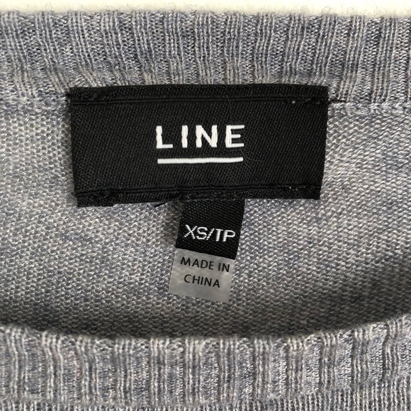 LINE the Label Loose Boxy Cashmere Blend Grey Long Sleeve Top Size XS - Picture 3 of 7